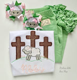 Easter Lamb Pigtail bows - choose 1 or 2 bows - Darling Little Bow Shop