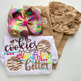 Cookies make everything better shirt in rainbow colors - Darling Little Bow Shop