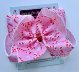 Candy Cane Hairbow - Darling Little Bow Shop
