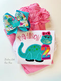 Dinosaur Bow, dinosaur hairbow - Darling Little Bow Shop