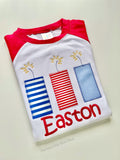 Firecracker Red Raglan Shirt for boys - Darling Little Bow Shop