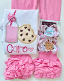 Cookies and Milk Shirt or Bodysuit for Girls - Darling Little Bow Shop