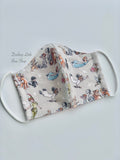 Face Mask in Mens and Ladies/Teen sizes w/ optional pocket, Behind the Ears style, Made In USA - Darling Little Bow Shop