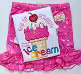 We all scream for Ice Cream Shirt or bodysuit for girls - Darling Little Bow Shop
