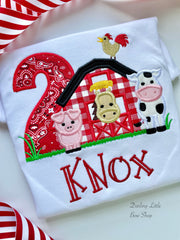Farm Birthday bodysuit or shirt for boys