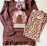 Autumn Ombre Monogrammed Bow - Darling Little Bow Shop