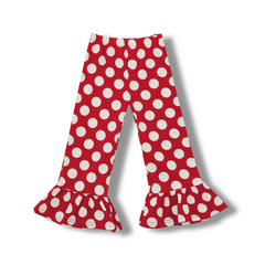 Red Polka Dot Ruffle Pants