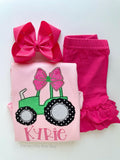 Hot Pink Glitter Hairbow - Darling Little Bow Shop