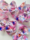 Frozen friends print hairbow - Darling Little Bow Shop
