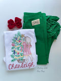 Girls Vintage Christmas Tree shirt or bodysuit - Darling Little Bow Shop