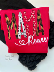 Red Valentine Ruffle shirt or Sweatshirt