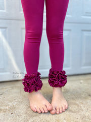 Boysenberry Ruffle Leggings - Berry Icings Ruffle Leggings