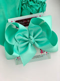 Lucite Mint Hairbow - Darling Little Bow Shop
