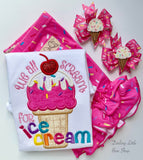 We all scream for Ice Cream Shirt or bodysuit for girls - Darling Little Bow Shop