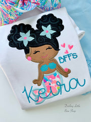 Mermaid shirt, ruffle shirt, tank or bodysuit