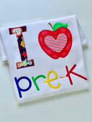 I love School Shirt for boys -- perfect for kindergarten and the first day of school