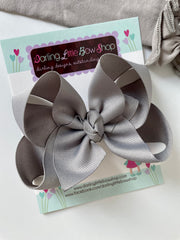 Millenium Silver Hairbow - light gray hair bow