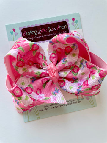 Always Blooming hairbow - choose 4-5" or 6" - Darling Little Bow Shop