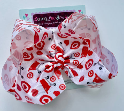 Target print hairbow - Darling Little Bow Shop