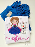 Anna & Olaf bodysuit or shirt for girls - Darling Little Bow Shop