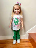 Girly T-Rex shirt, tank or bodysuit for girls - Darling Little Bow Shop