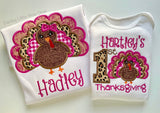 Turkey bodysuit or shirt for girls - Darling Little Bow Shop