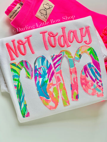 Not Today Rona shirt and optional mask - Darling Little Bow Shop