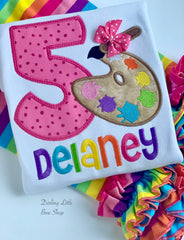 Paint Party Birthday shirt for girls
