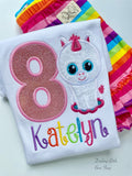 Beanie Boo Unicorn Birthday Shirt or bodysuit for girls ANY AGE beanie boo birthday shirt - Darling Little Bow Shop