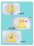 Yellow flutter sleeve dress with lilly print bumblebee flower - Darling Little Bow Shop