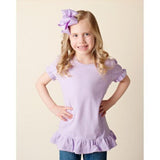 Lavender Crayon Ruffle shirt for girls - Darling Little Bow Shop