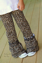 Leopard Ruffle Pants - double cheetah print ruffle pants