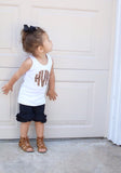 Leopard Print Monogram shirt, ruffle shirt, tank or bodysuit - Darling Little Bow Shop