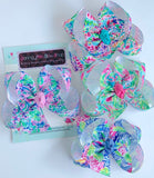 Lilly Pulitzer inspired bows hairbows 6 prints available 4", 5" double or 7" bows - Darling Little Bow Shop