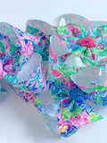 Lilly Pulitzer inspired bows hairbows 6 prints available 4", 5" double or 7" bows - Darling Little Bow Shop