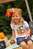 Pumpkin Glam shirt or bodysuit for girls - Darling Little Bow Shop