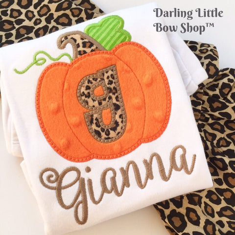 Pretty Posh Pumpkin shirt or bodysuit for girls - Darling Little Bow Shop