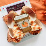 Pumpkin Spice Latte bow - Darling Little Bow Shop