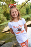 Football shirt or bodysuit for girls - Saturdays are for Footbal - customize with team name and colors - Darling Little Bow Shop