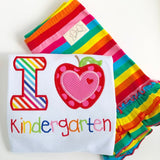 I love School shirt -- customize for preschool, kindergarten, 1st grade, etc - Darling Little Bow Shop