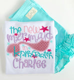 New Mermaid in School shirt -- customize for preschool, kindergarten, 1st grade, etc - Darling Little Bow Shop