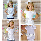 Lilly Monogram Girls shirt, ruffle shirt, tank or bodysuit - Mermaid in the Shade in lavender and purple - Darling Little Bow Shop