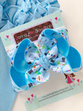 Snowman hairbow - Darling Little Bow Shop
