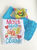 Girls School Shirt - Most Likely to Talk in Class - Darling Little Bow Shop