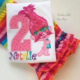 Trolls Birthday tutu outfit - Any Age - Darling Little Bow Shop