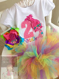 Trolls Birthday tutu outfit - Any Age - Darling Little Bow Shop
