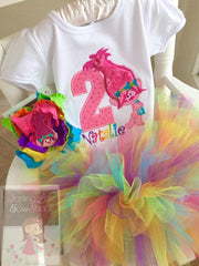 Trolls Birthday tutu outfit - Any Age